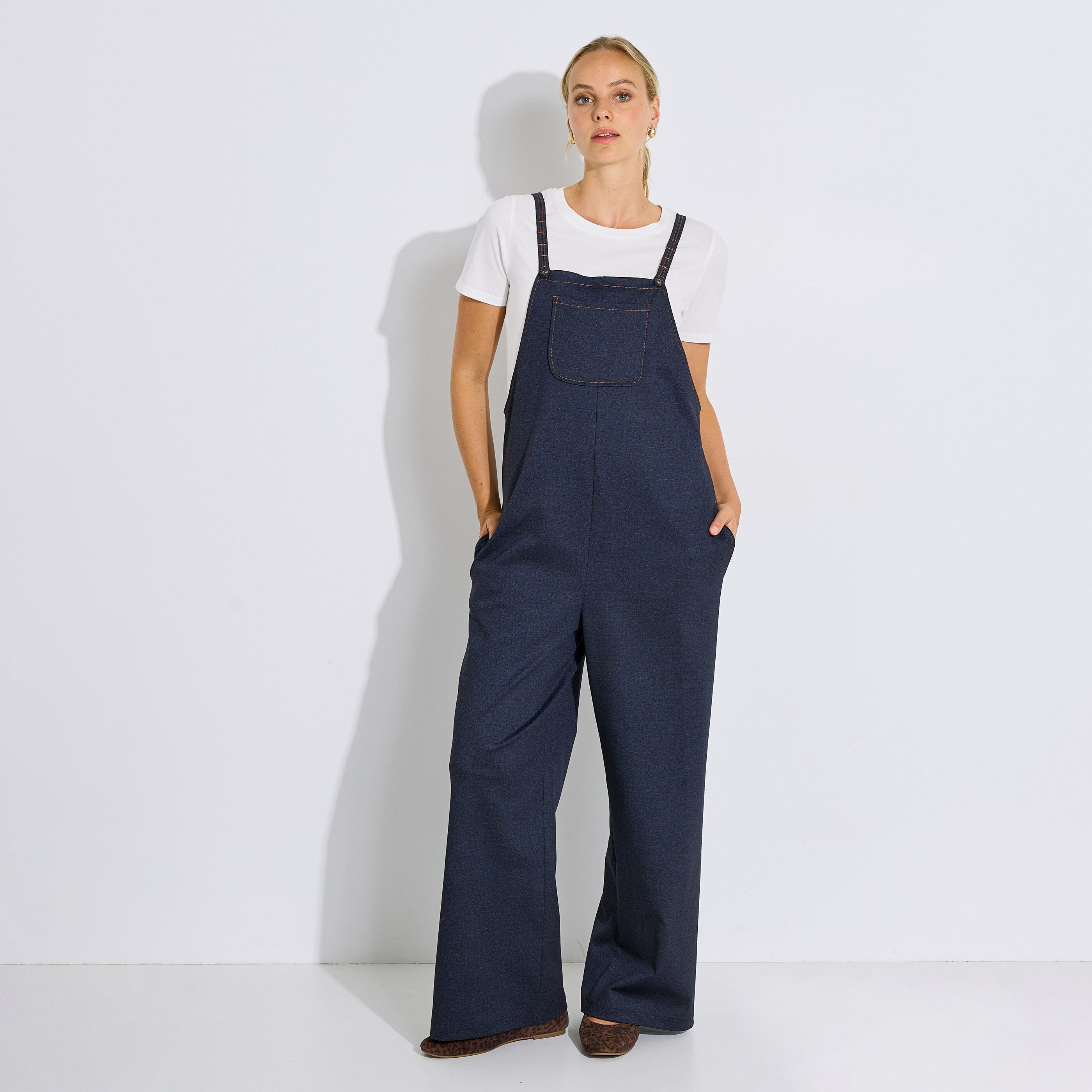 Salopette en jean fluide femme
