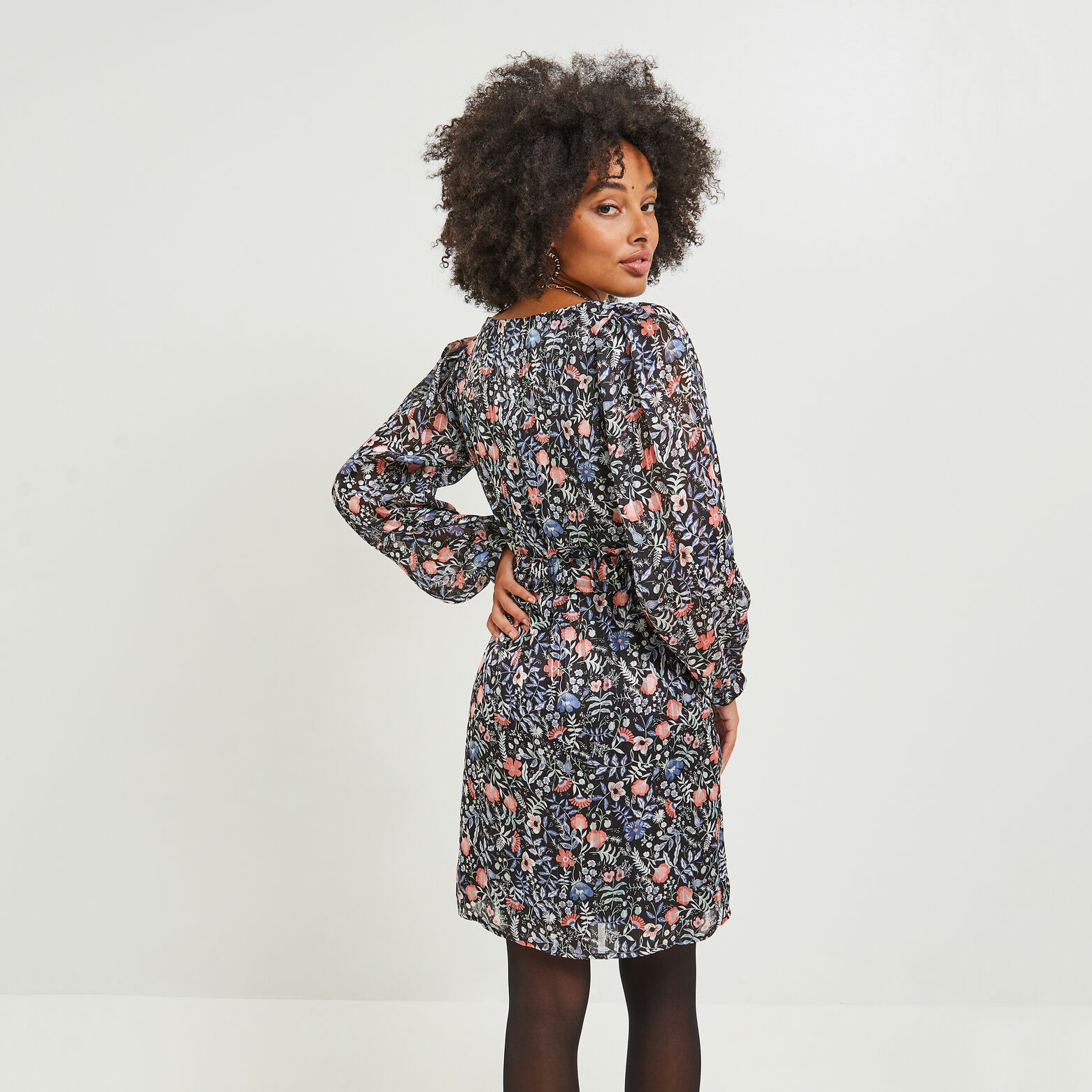 Robe col V femme