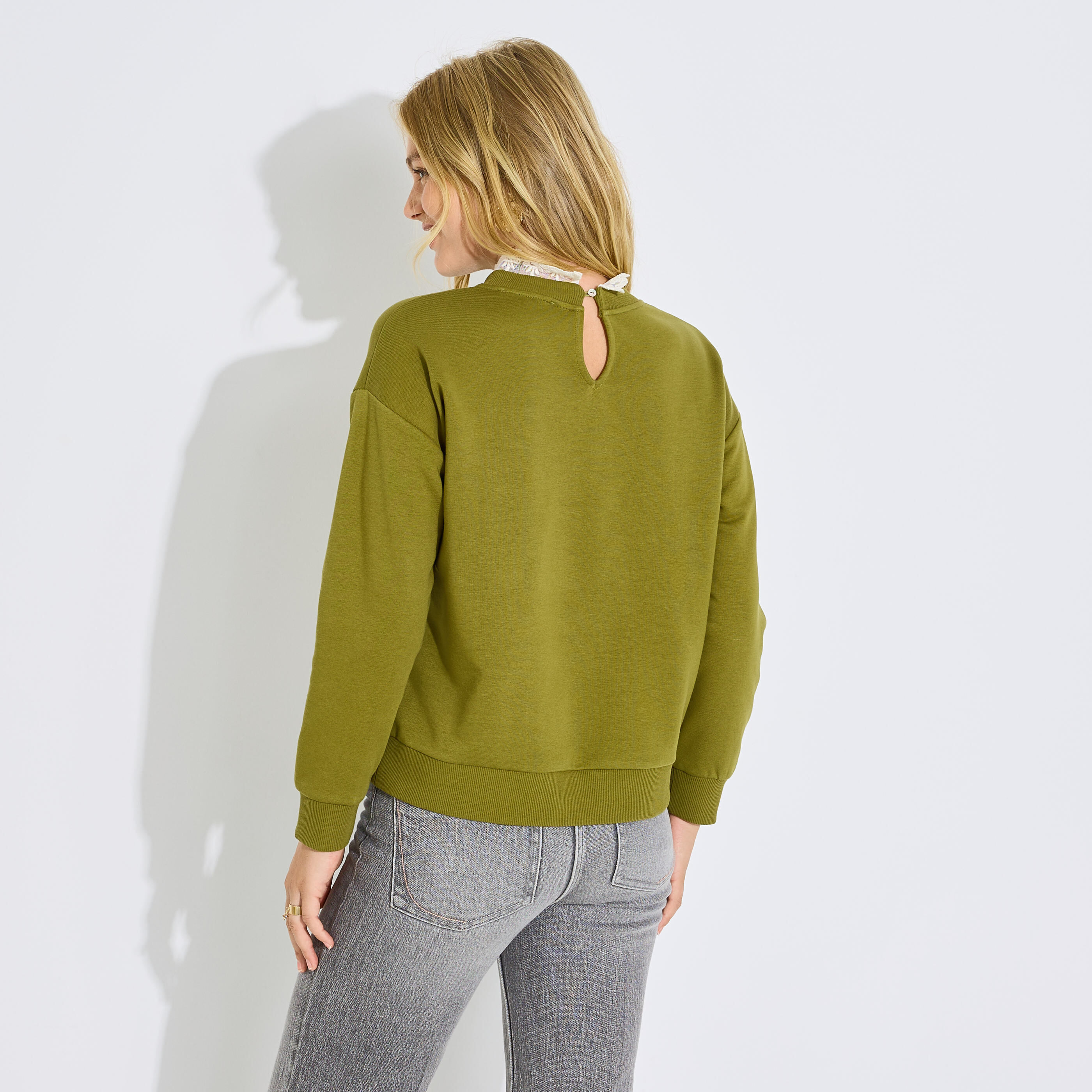 Sweat col victorien femme