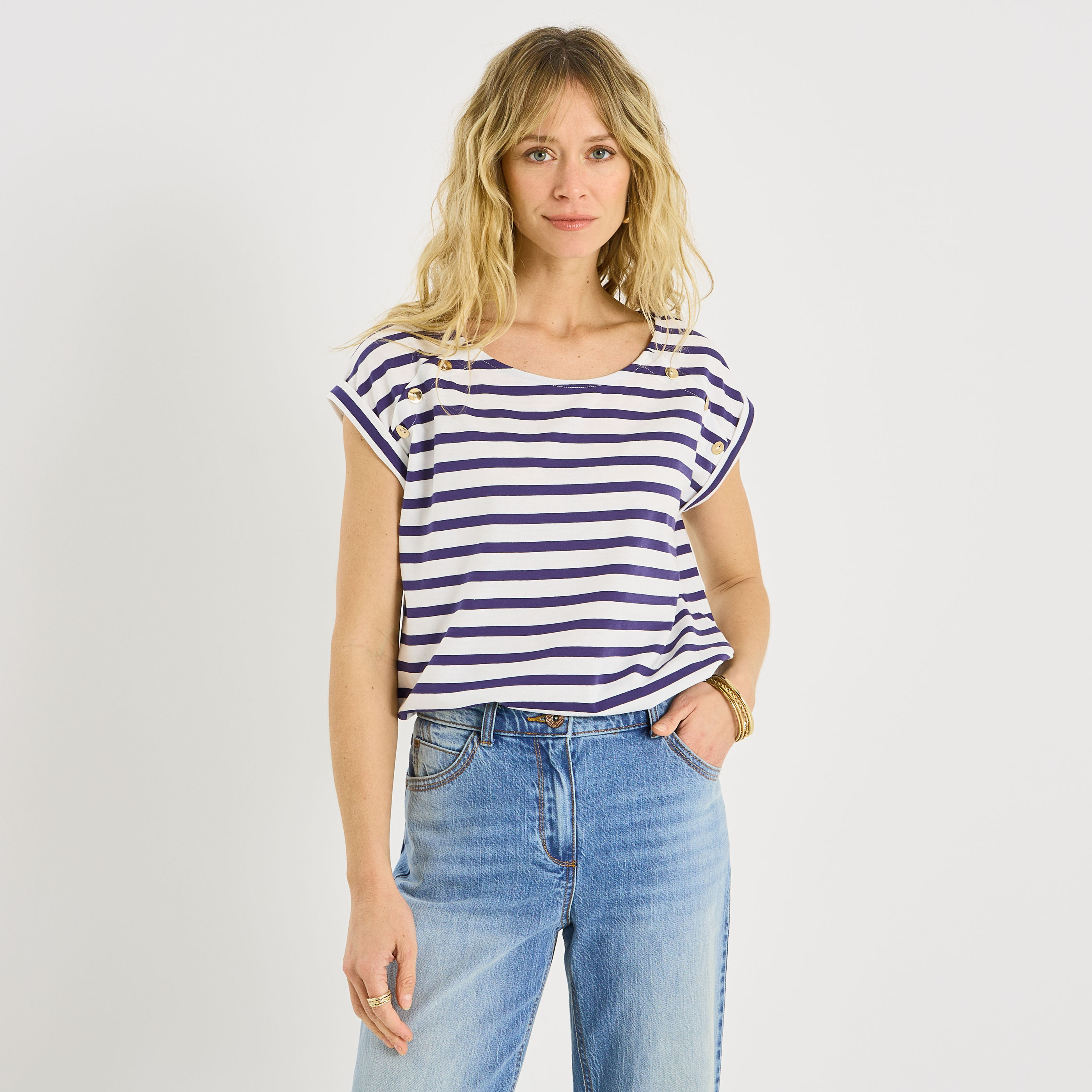 T-shirt col rond femme