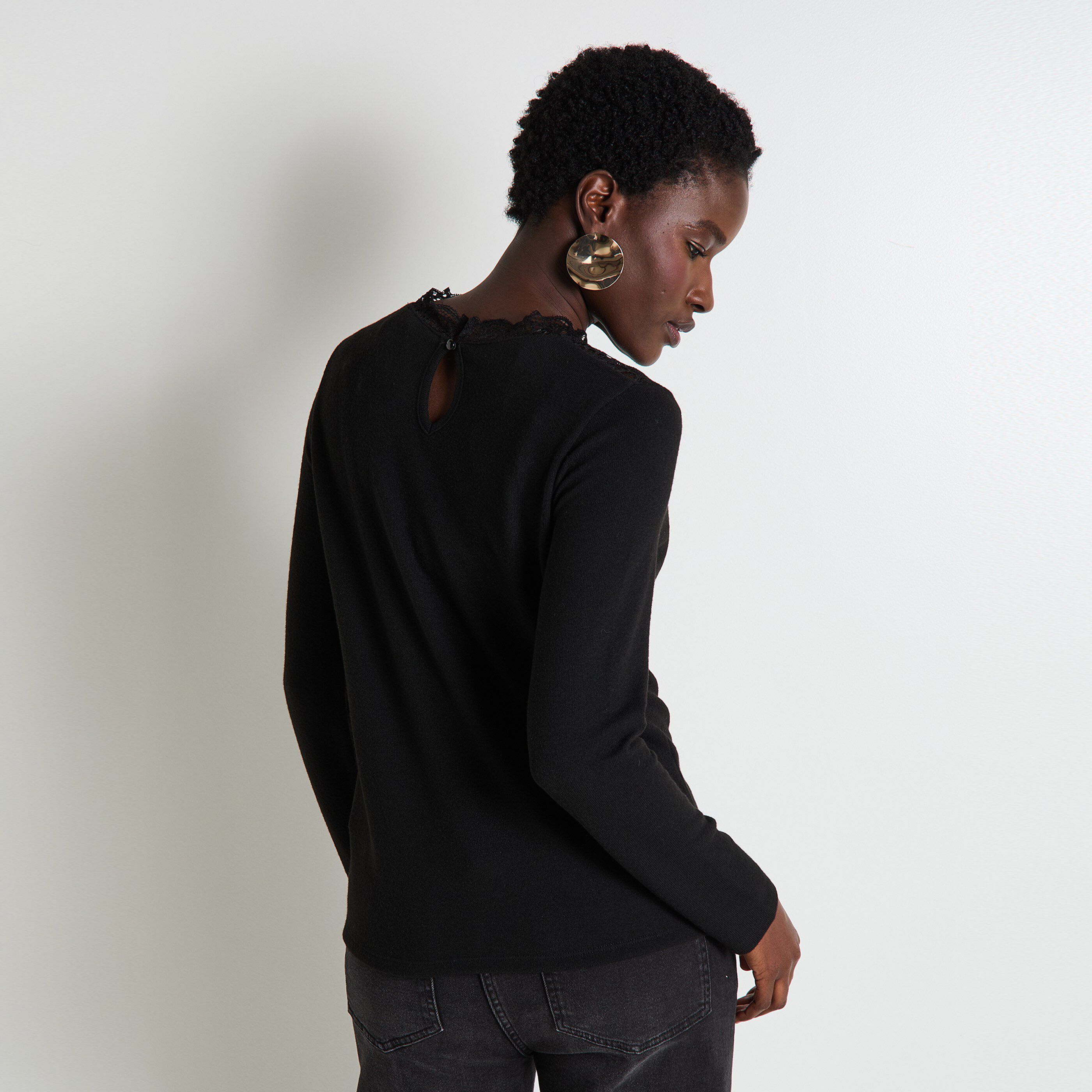 T-shirt col montant femme