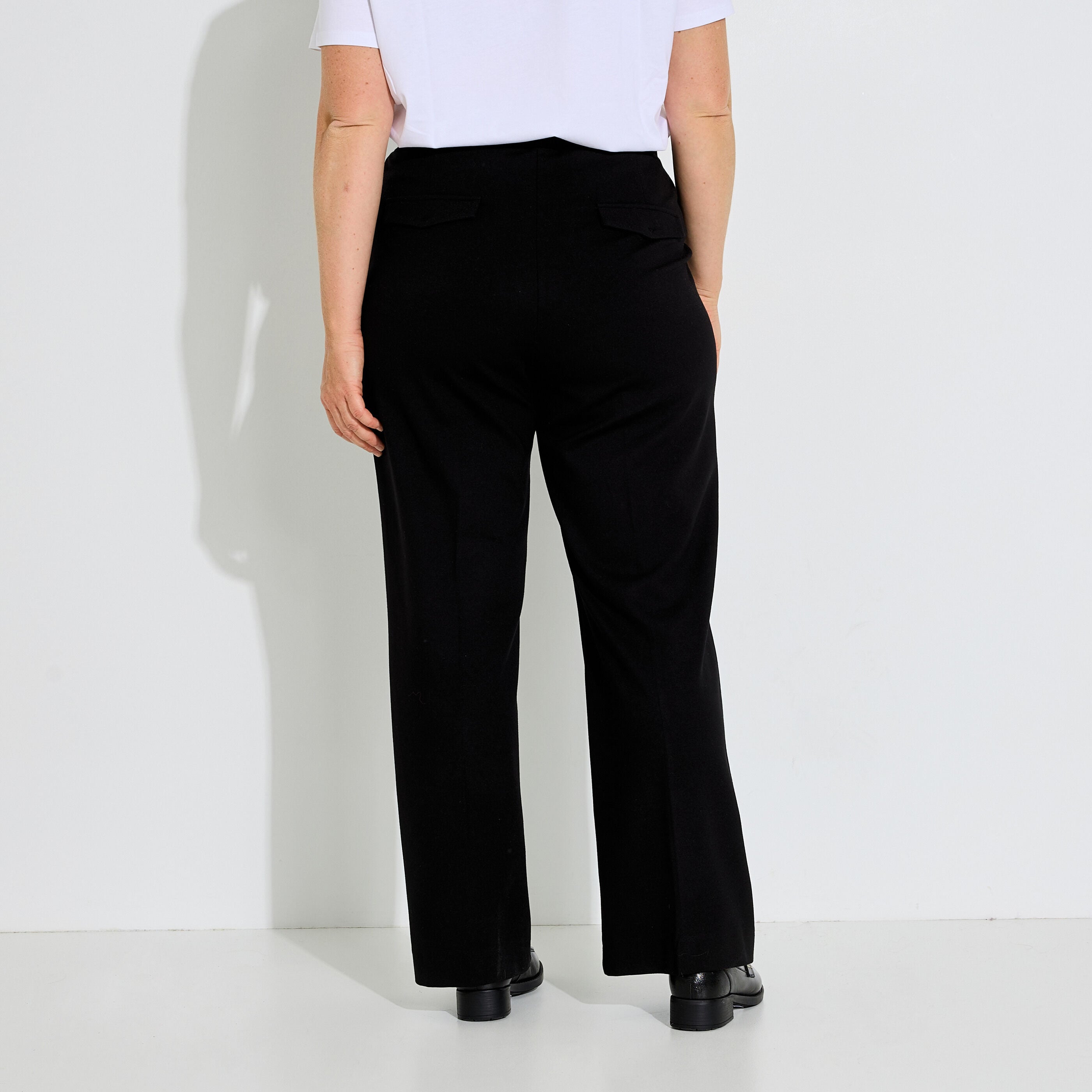 Pantalon palazzo coupe droite femme