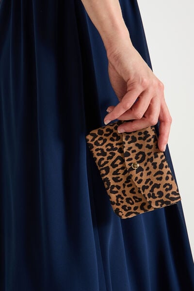 Porte-monnaie en croûte de cuir femme