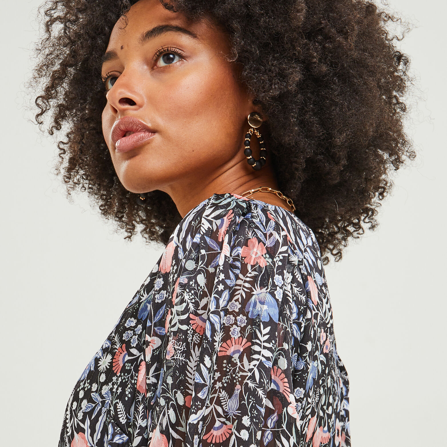 Robe col V femme