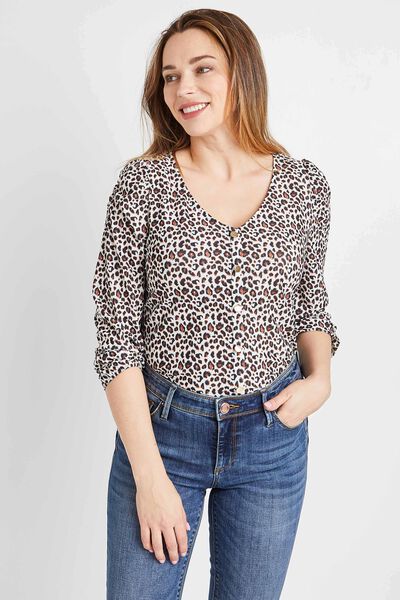 T-shirt imprimé léopard femme