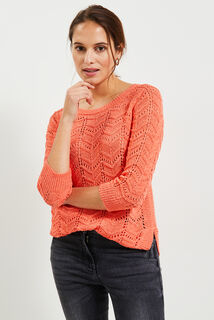 Pull tricot fantaisie femme