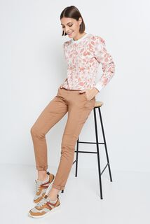 Pantalon chino avec ceinture femme