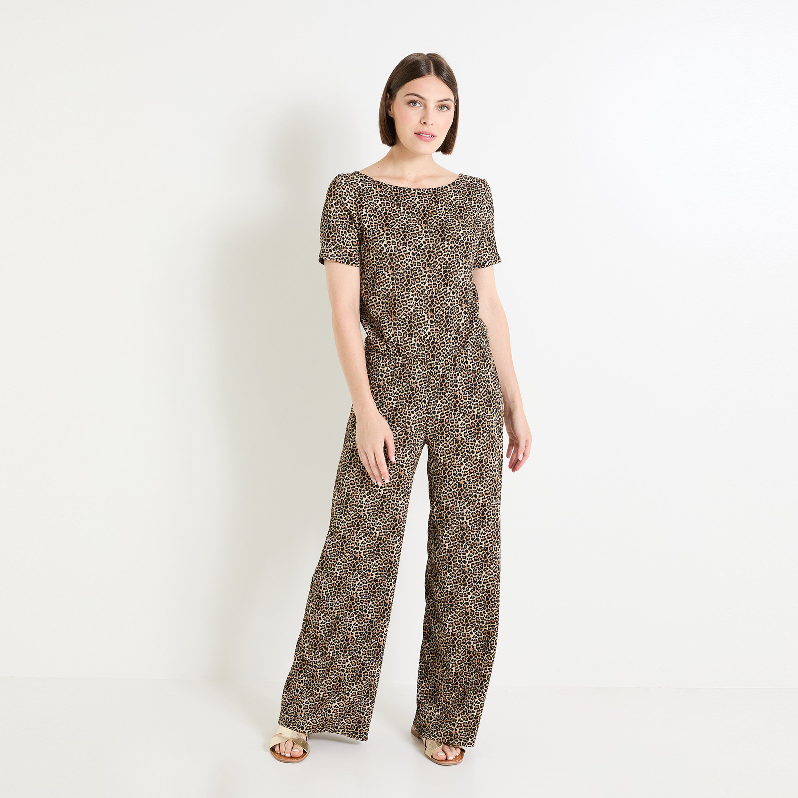 Combinaison motif l&eacute;opard femme