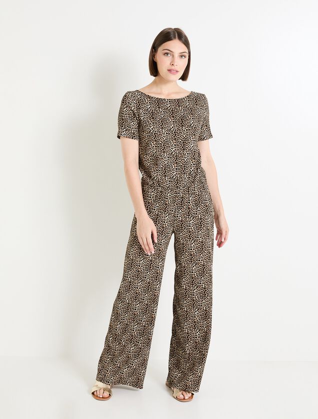 Combinaison motif léopard femme