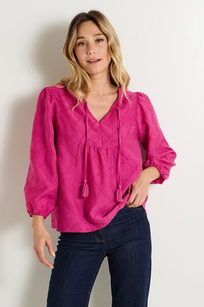 Blouse brodée femme