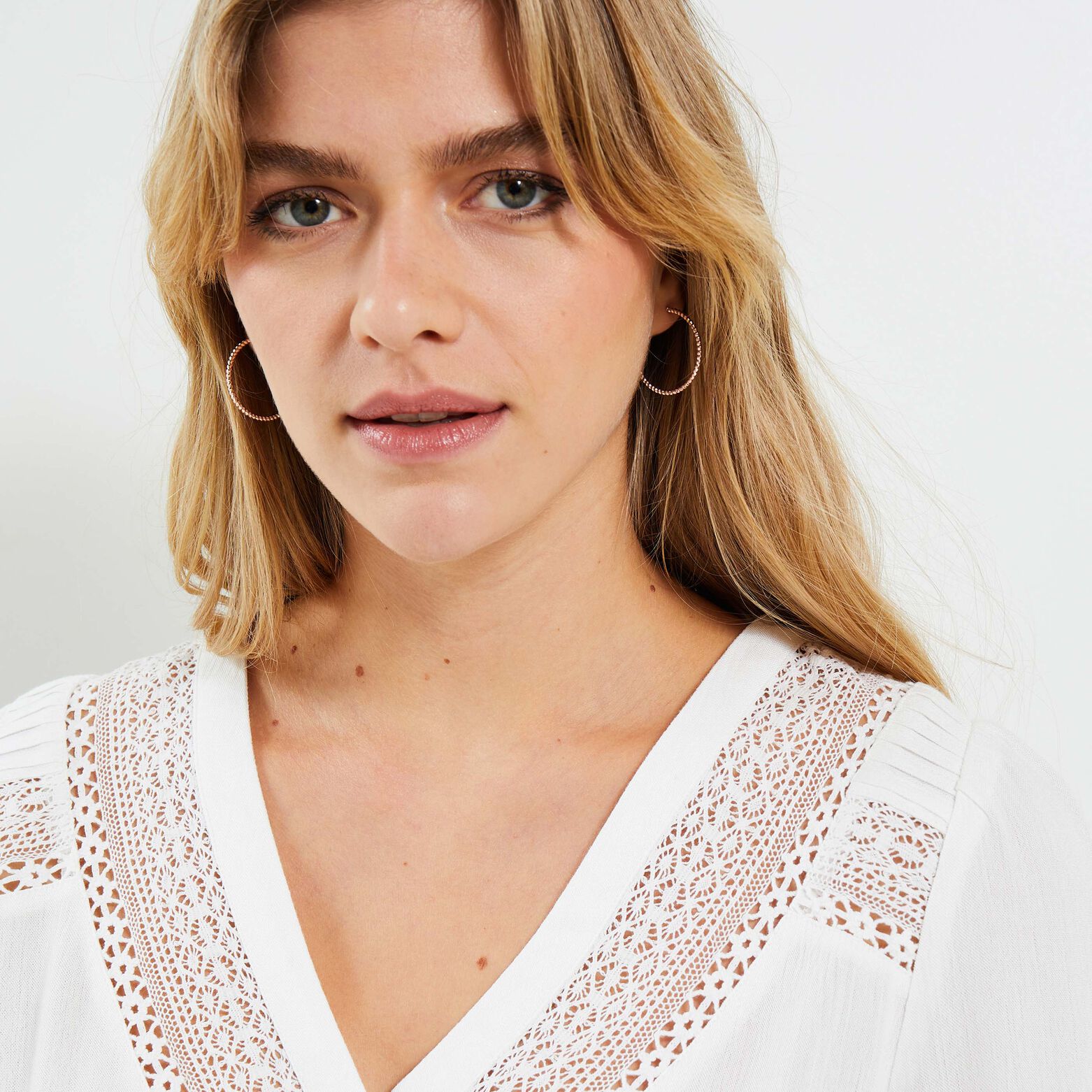 Chemise détails ajourés femme
