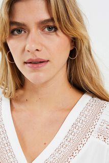 Chemise détails ajourés femme