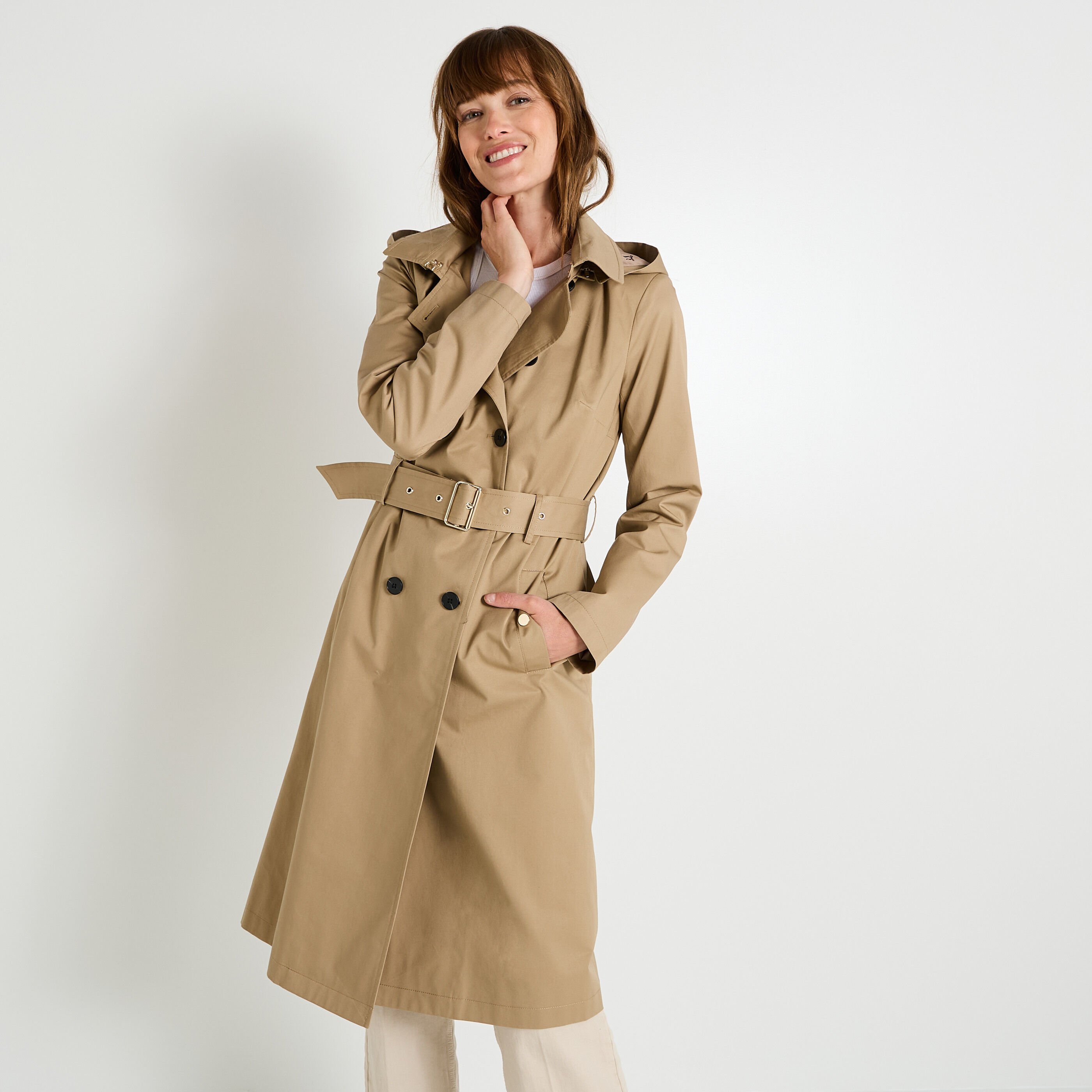 Trench long femme