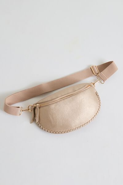 Sac banane doré femme