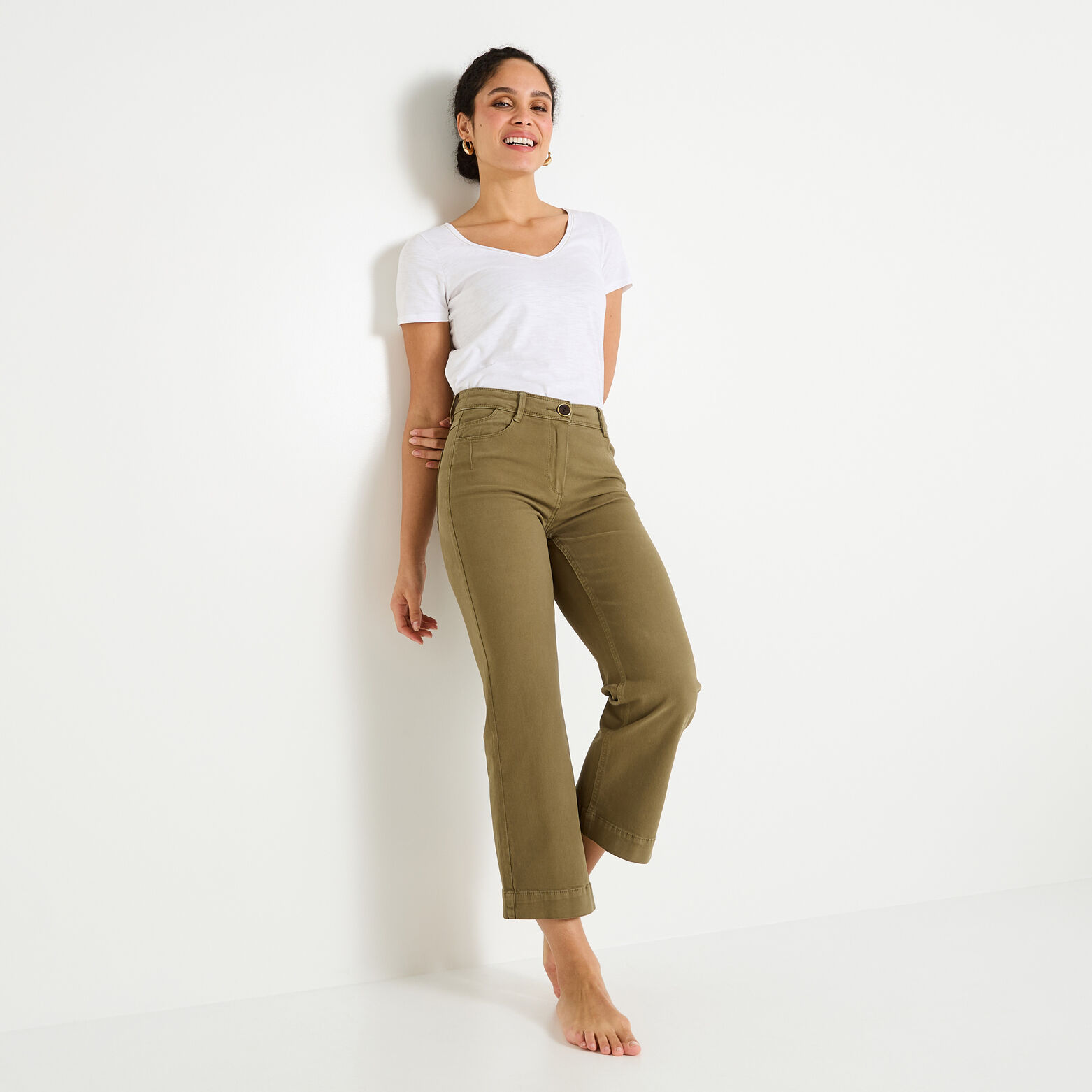Jean flare raccourci KANSAS RF02 femme