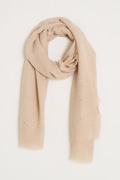 Echarpe unie petits coeurs femme
