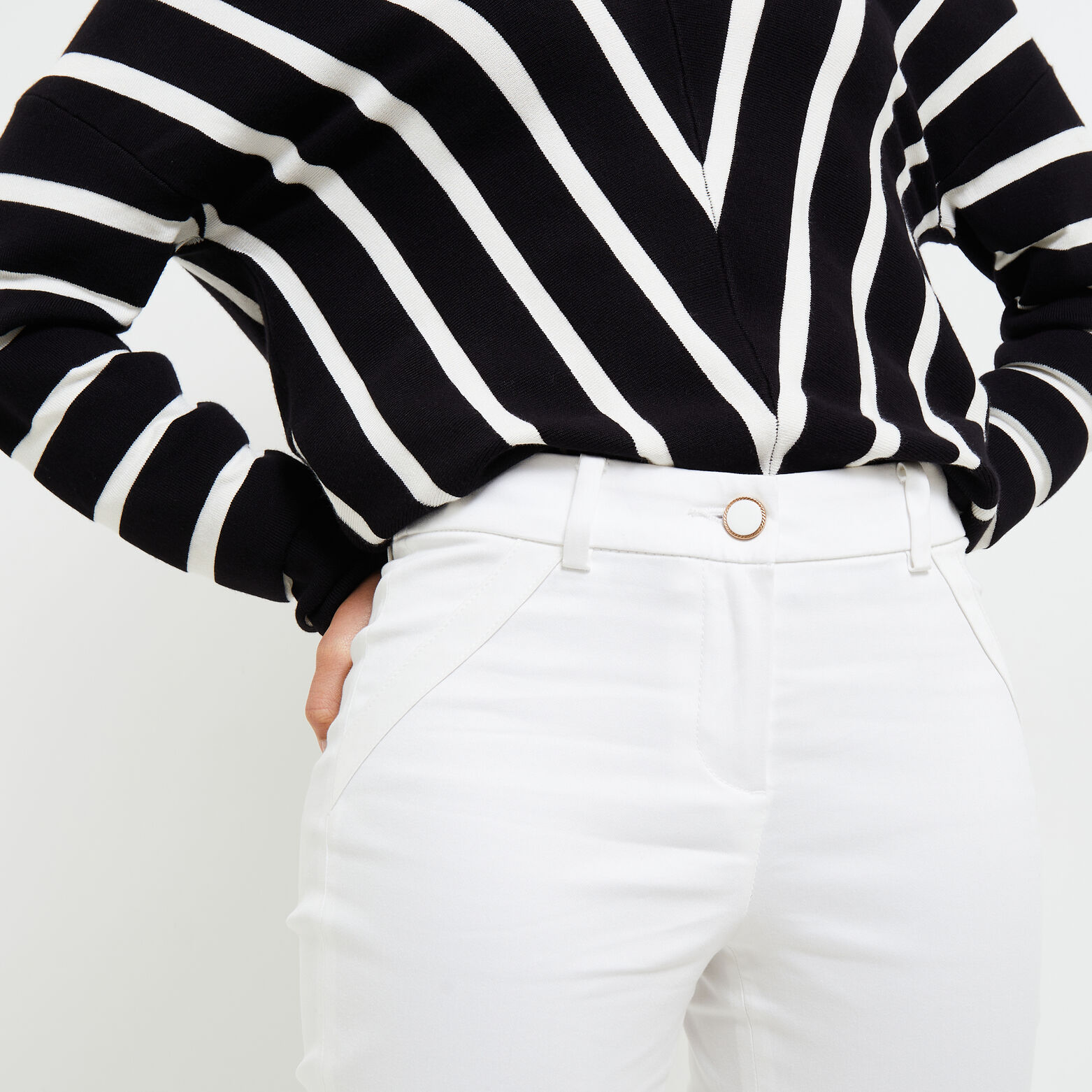 Pantalon cigarette raccourci femme
