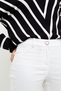 Pantalon cigarette raccourci femme
