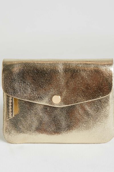 Porte monnaie croûte de cuir femme