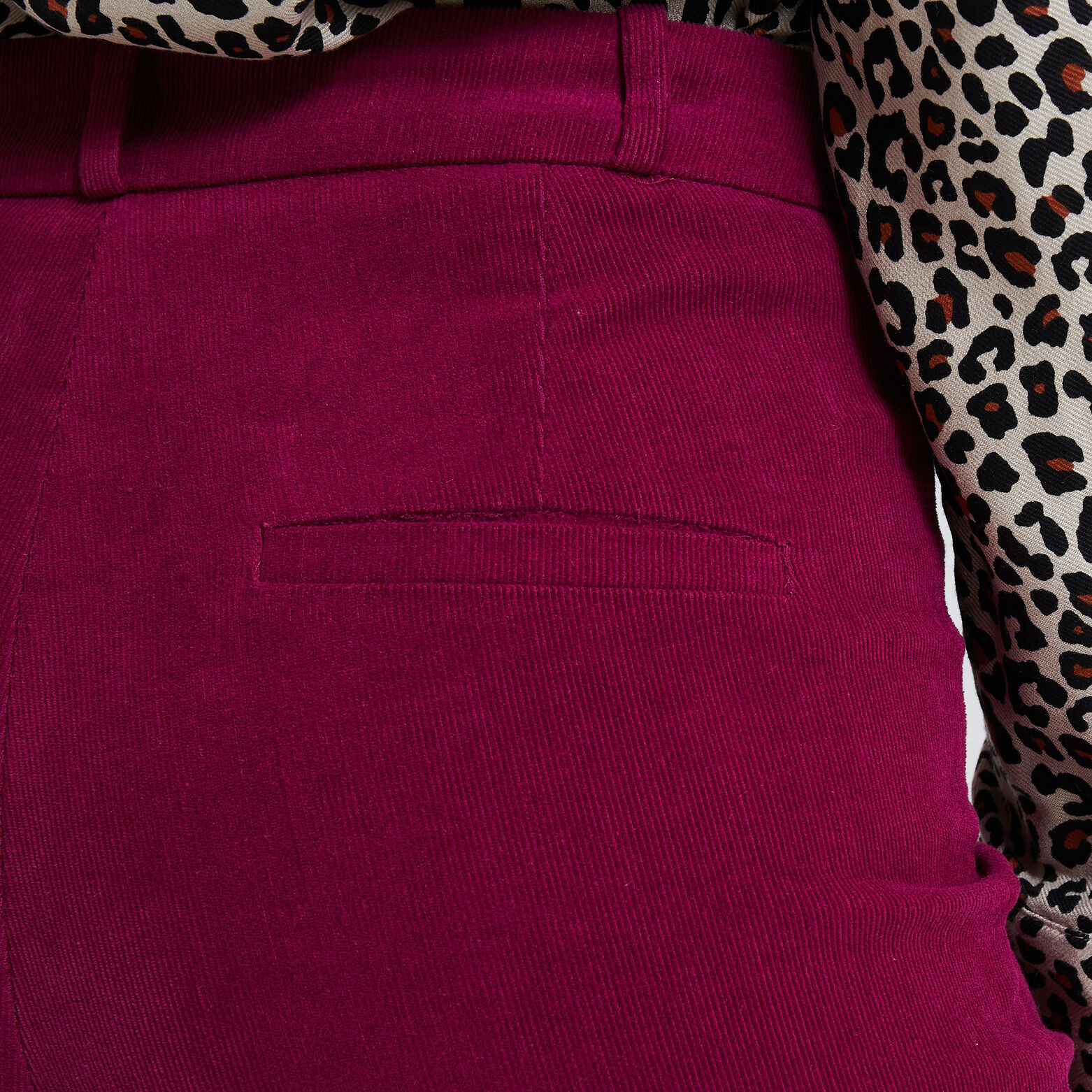 Pantalon large velours femme