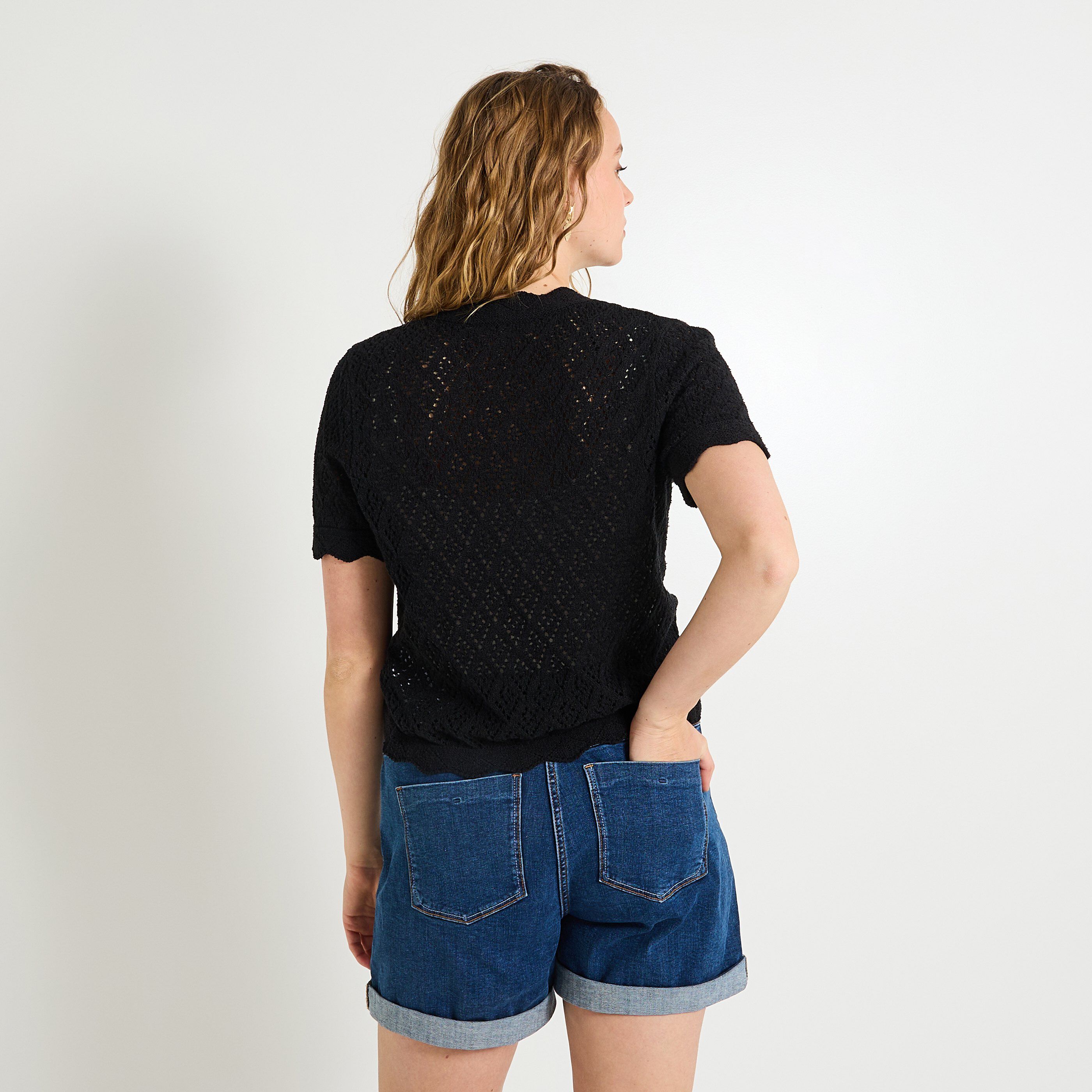 Gilet manches courtes femme