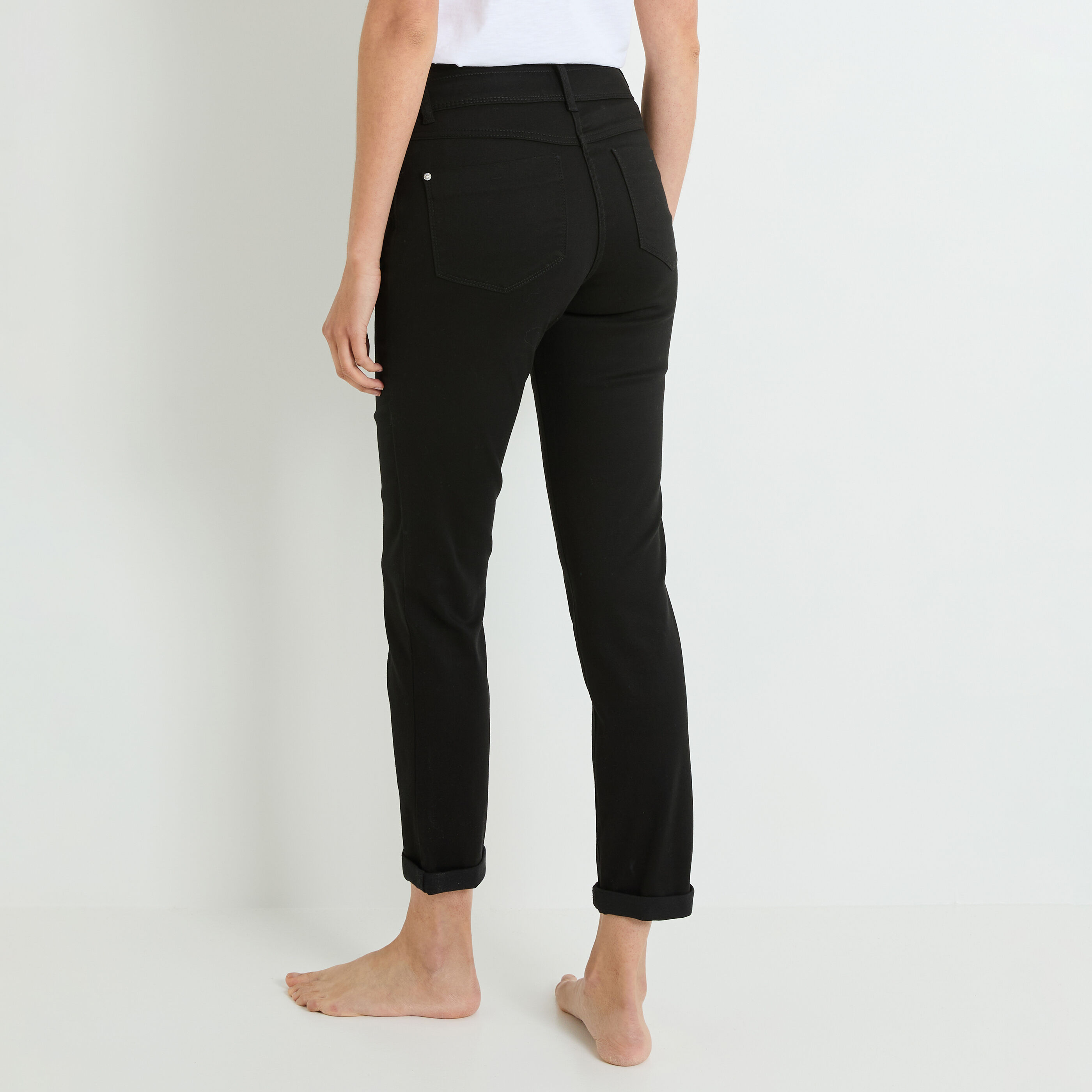 Jean raccourci taille haute HANOI femme