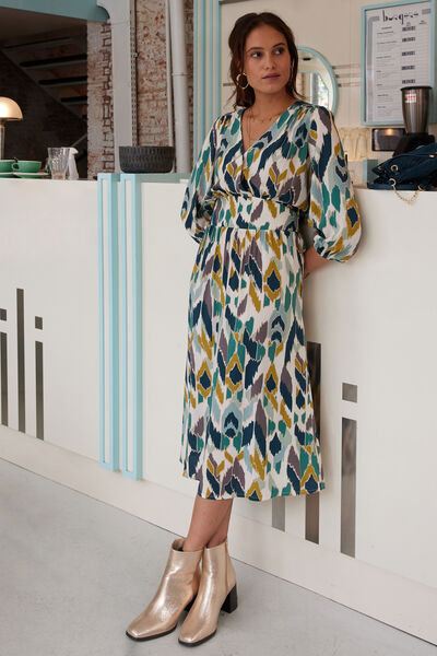 Robe mi-longue imprimée