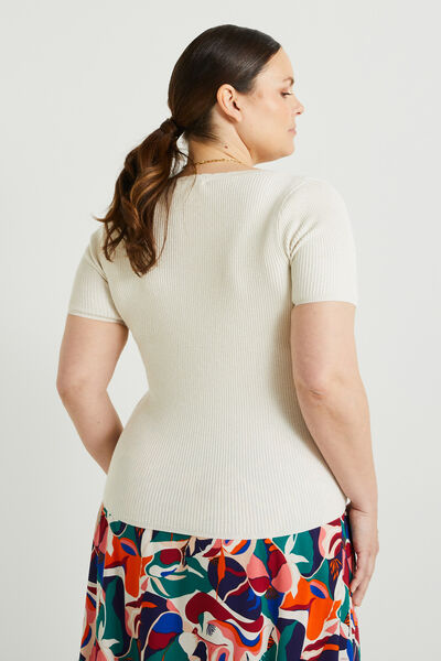 Pull manches courtes femme