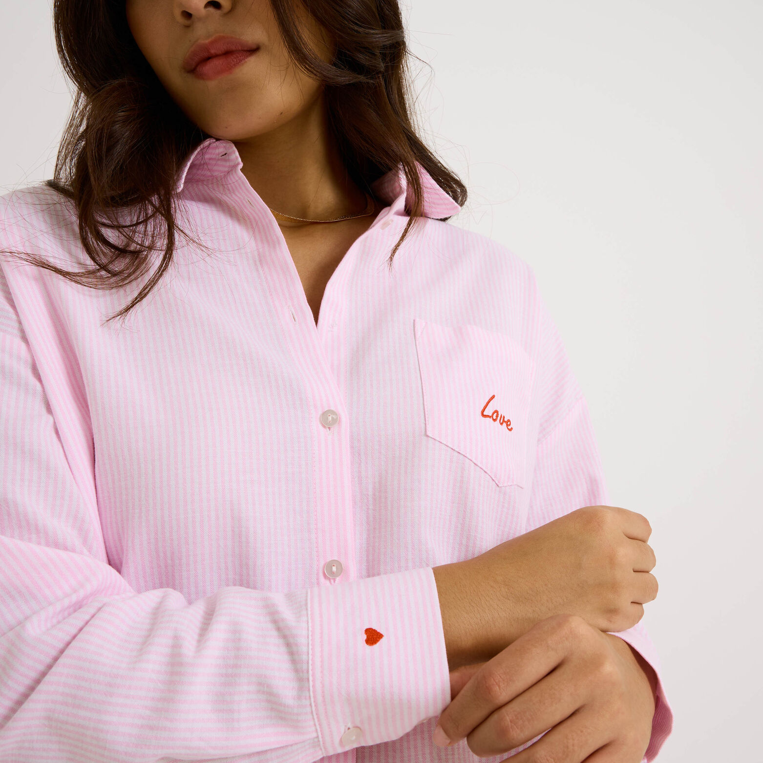 Chemise rayures verticales femme