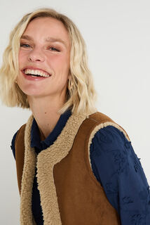 Veste sans manches réversible femme