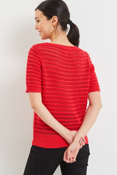Pull ajouré femme