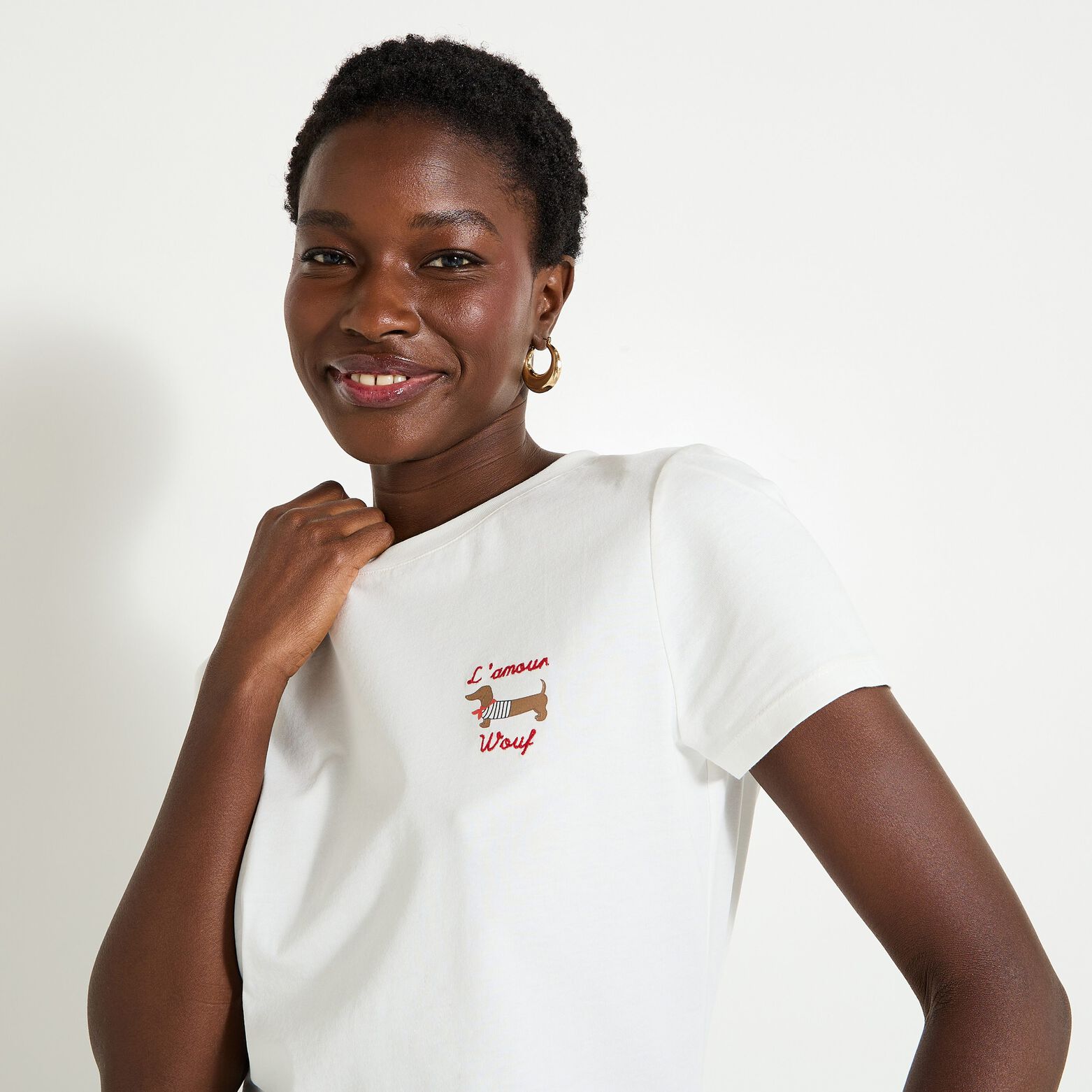 T-shirt col rond femme