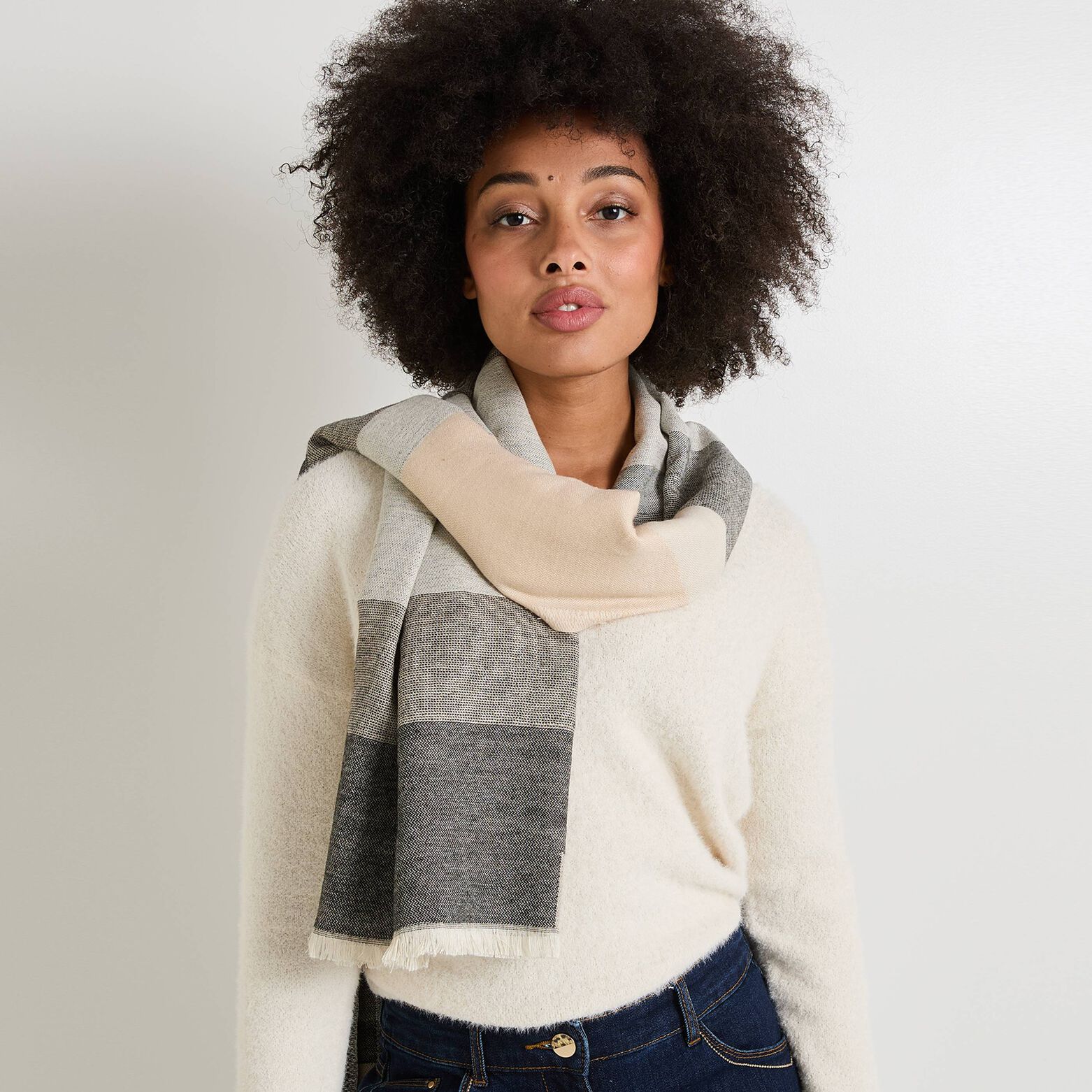 Echarpe jacquard femme