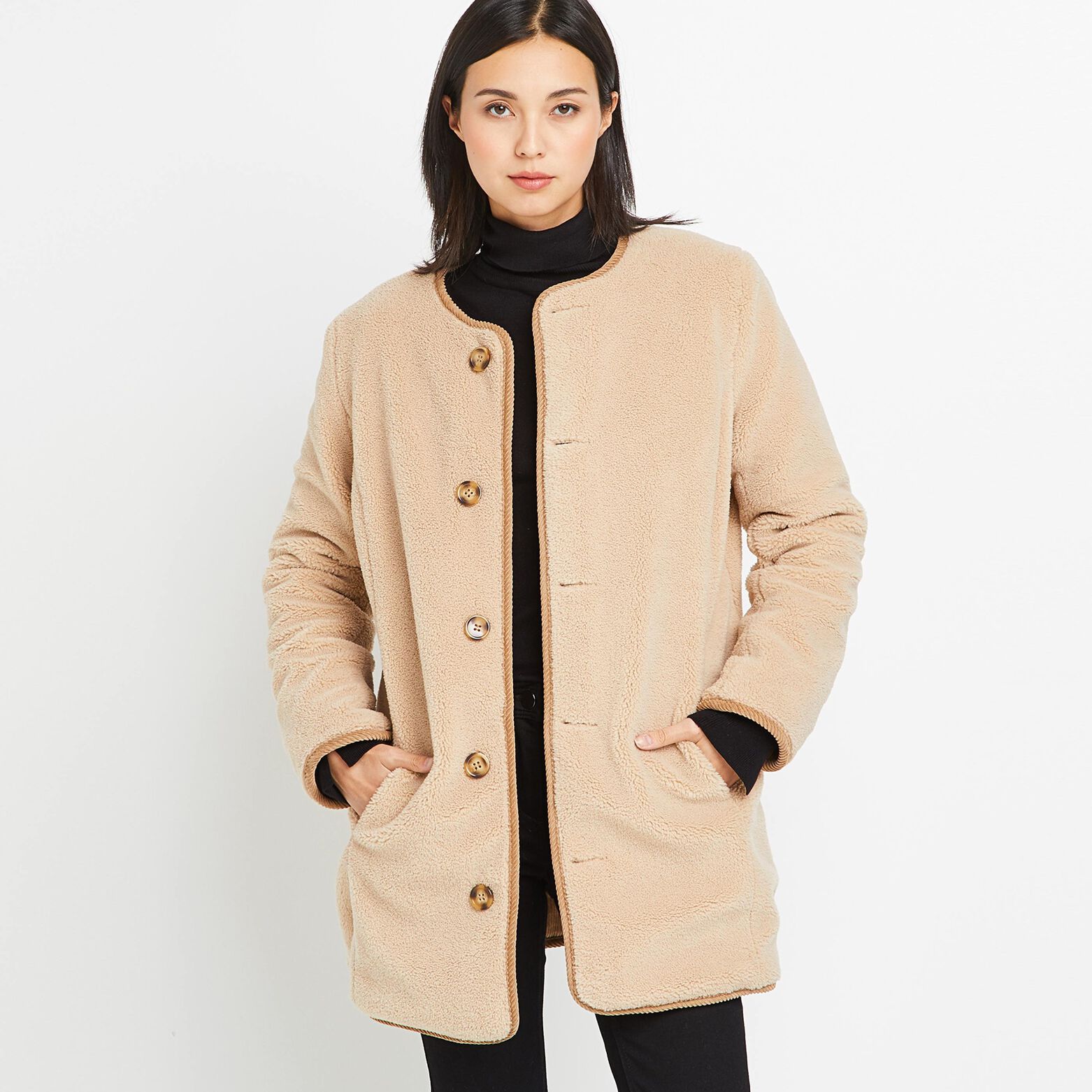 Manteau reversible femme