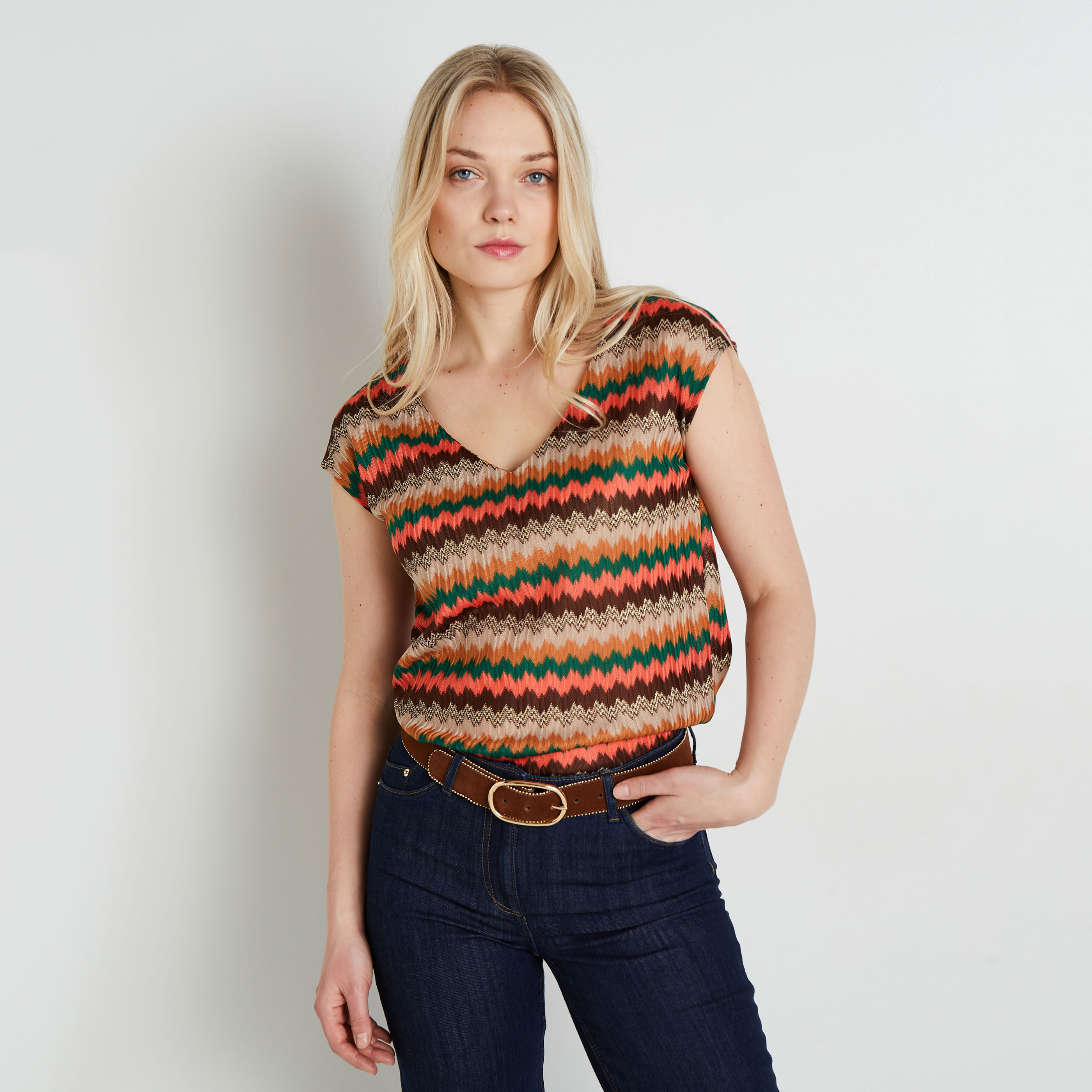 Mariniere en pagne top pour femme enceinte