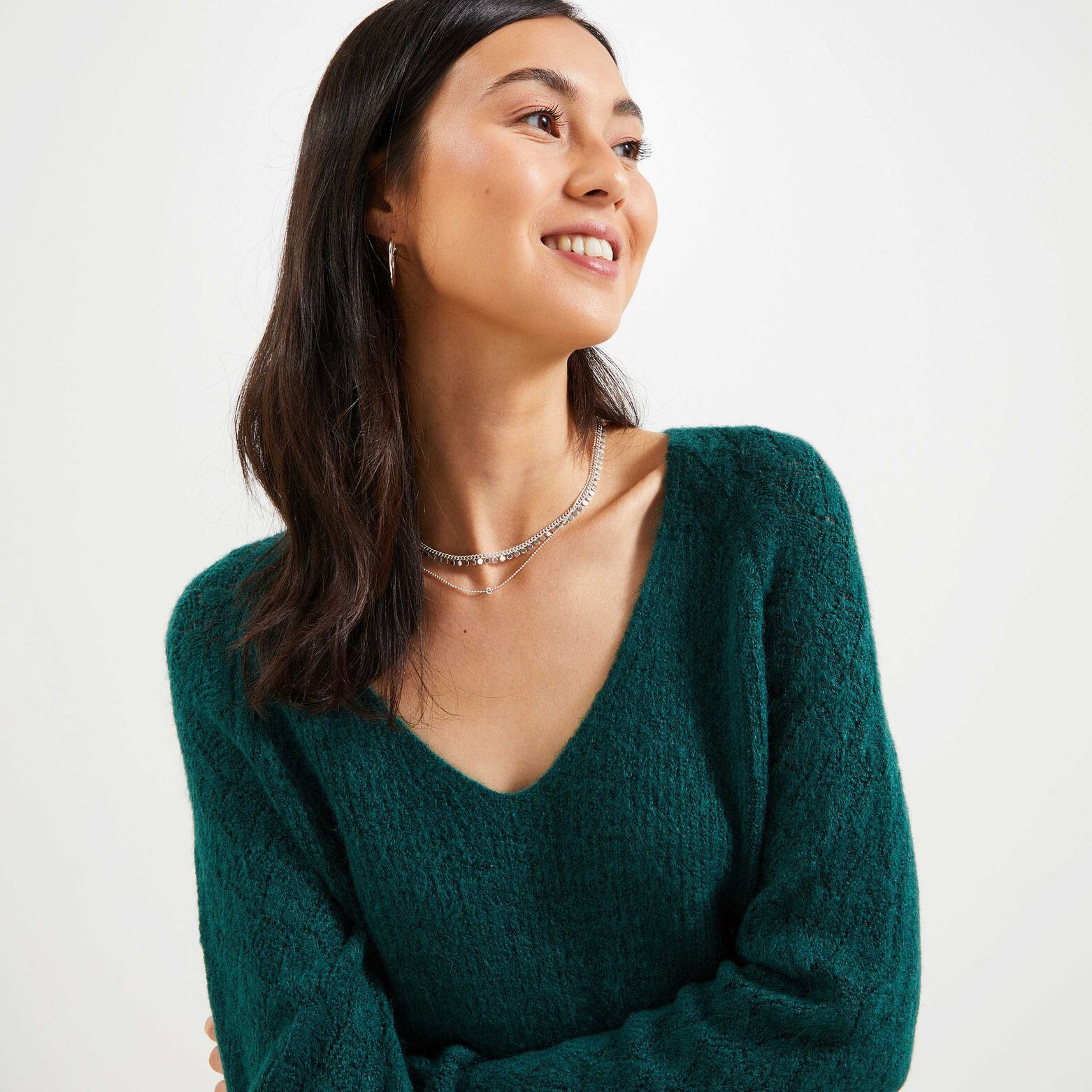 Pull maille ajourée femme