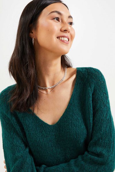 Pull maille ajourée femme