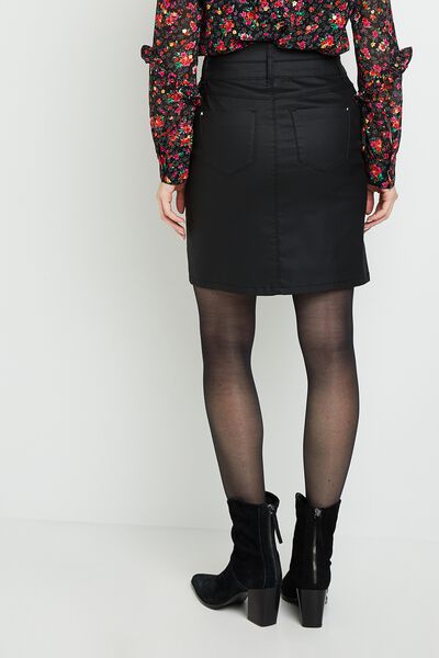 Jupe droite enduite femme