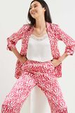 Veste satin imprimée femme
