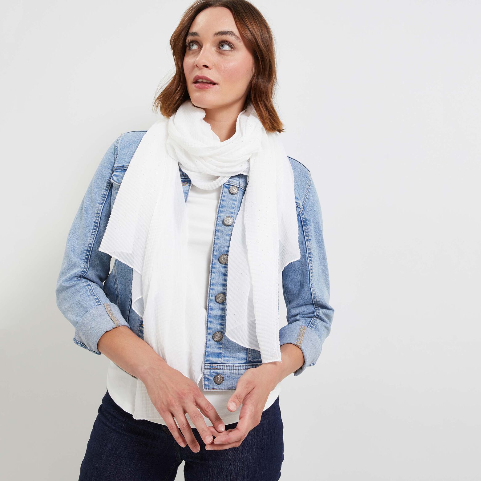 Etole plissée femme