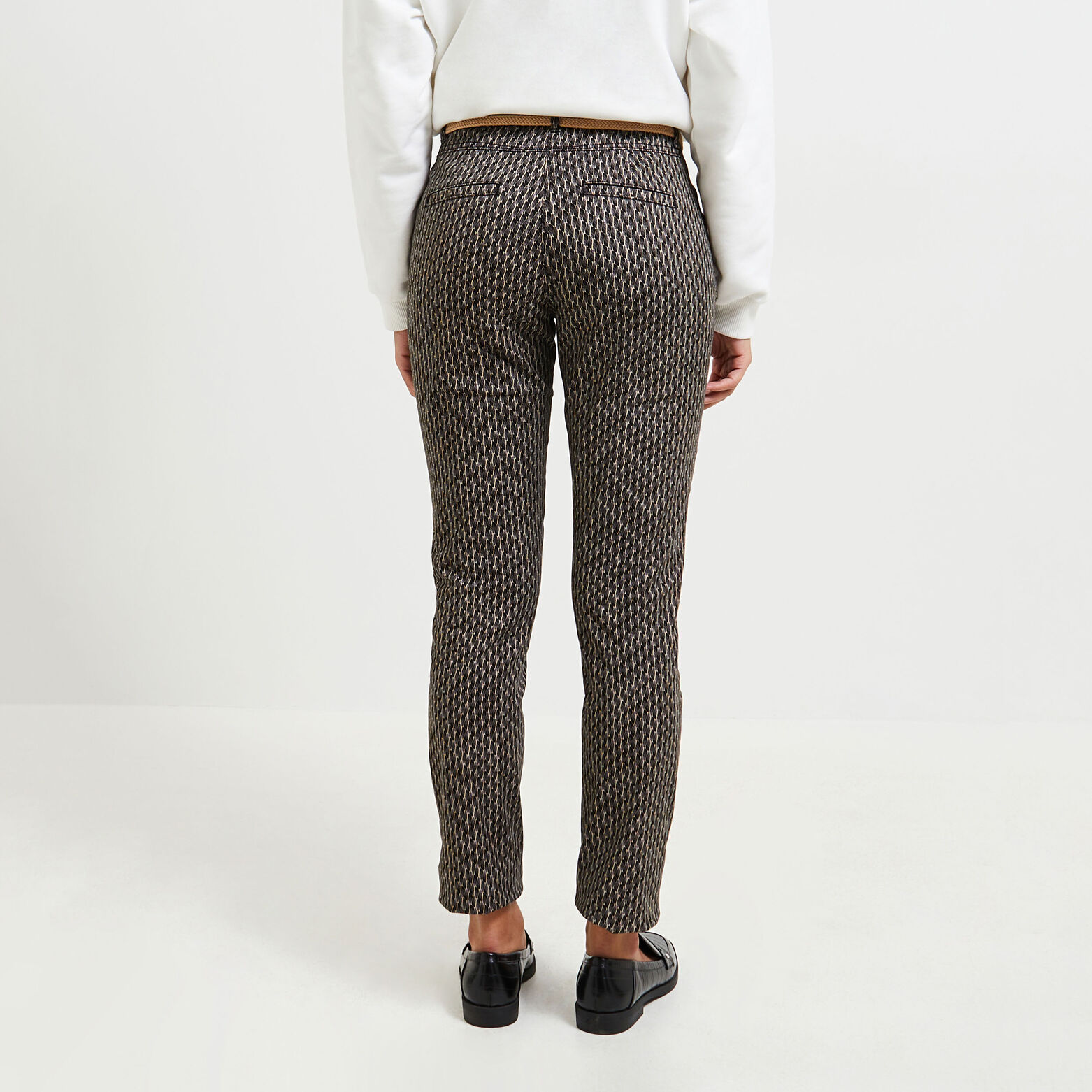 Pantalon chino imprimé femme