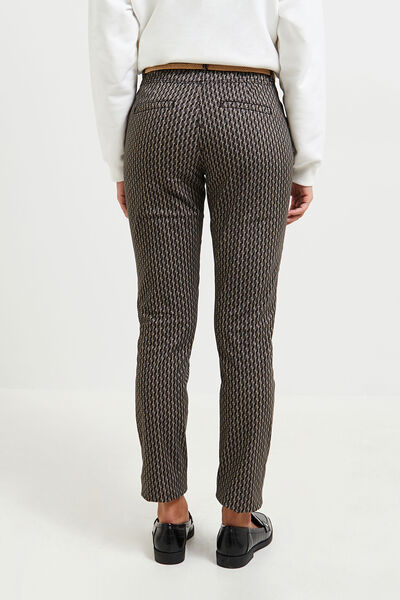 Pantalon chino imprimé femme