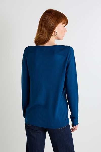 Pull col V femme