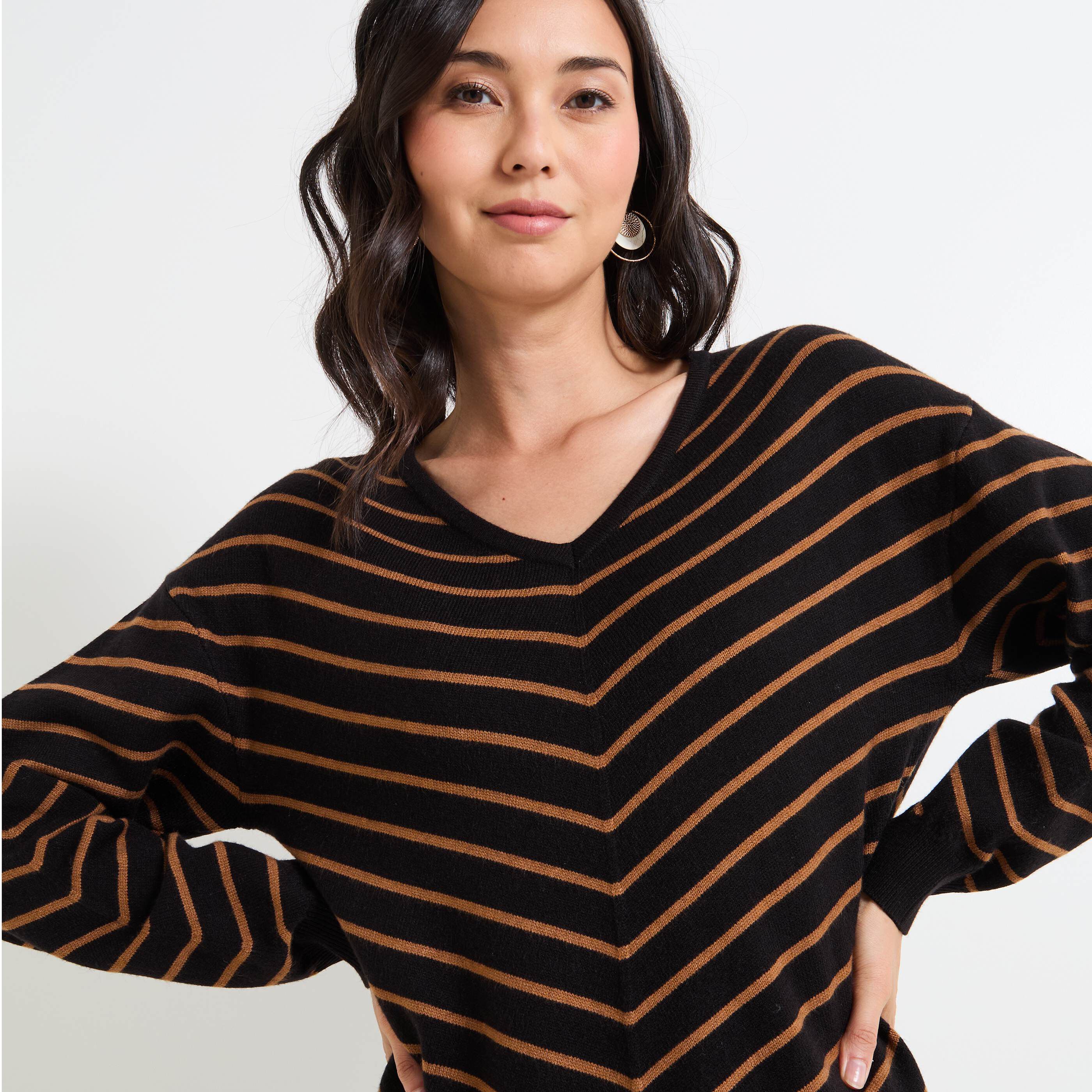 Robe pull col V femme