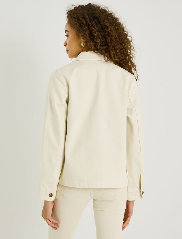 Veste casual poches plaqu&eacute;es femme