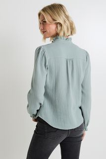 Chemisier col montant femme