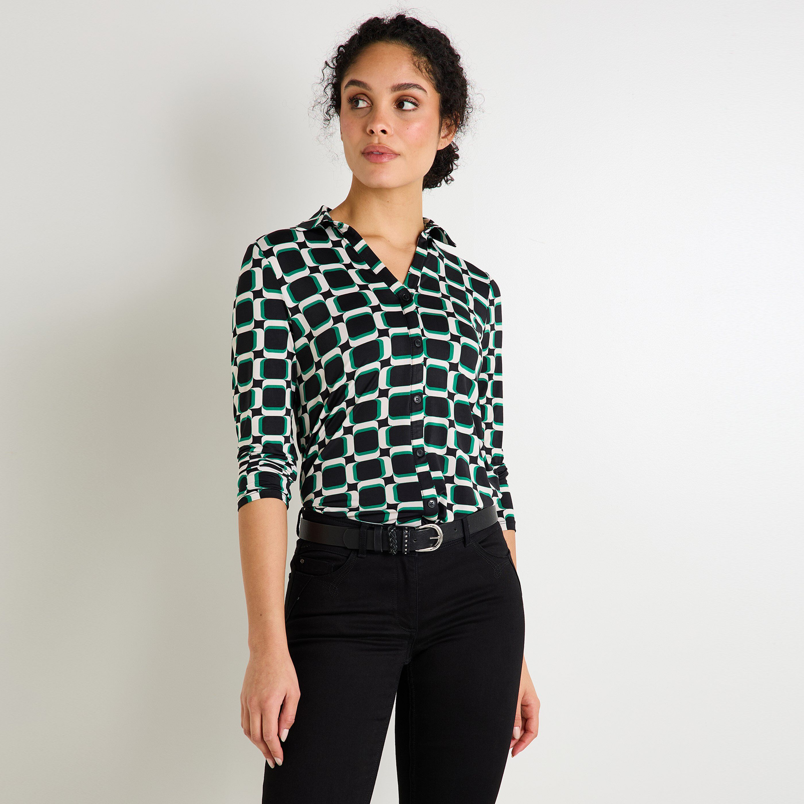 Chemisier manches longues femme