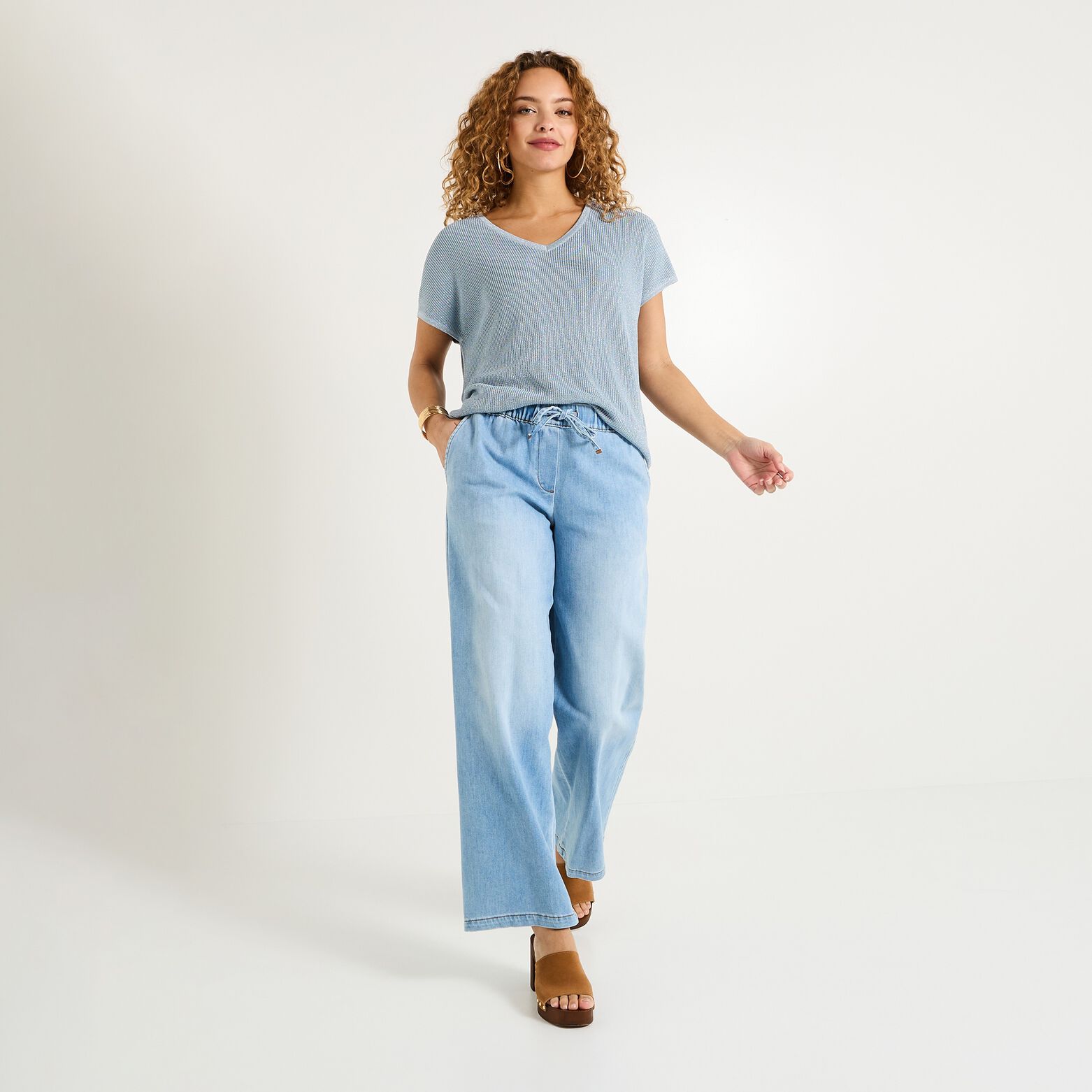 Pull manches courtes femme