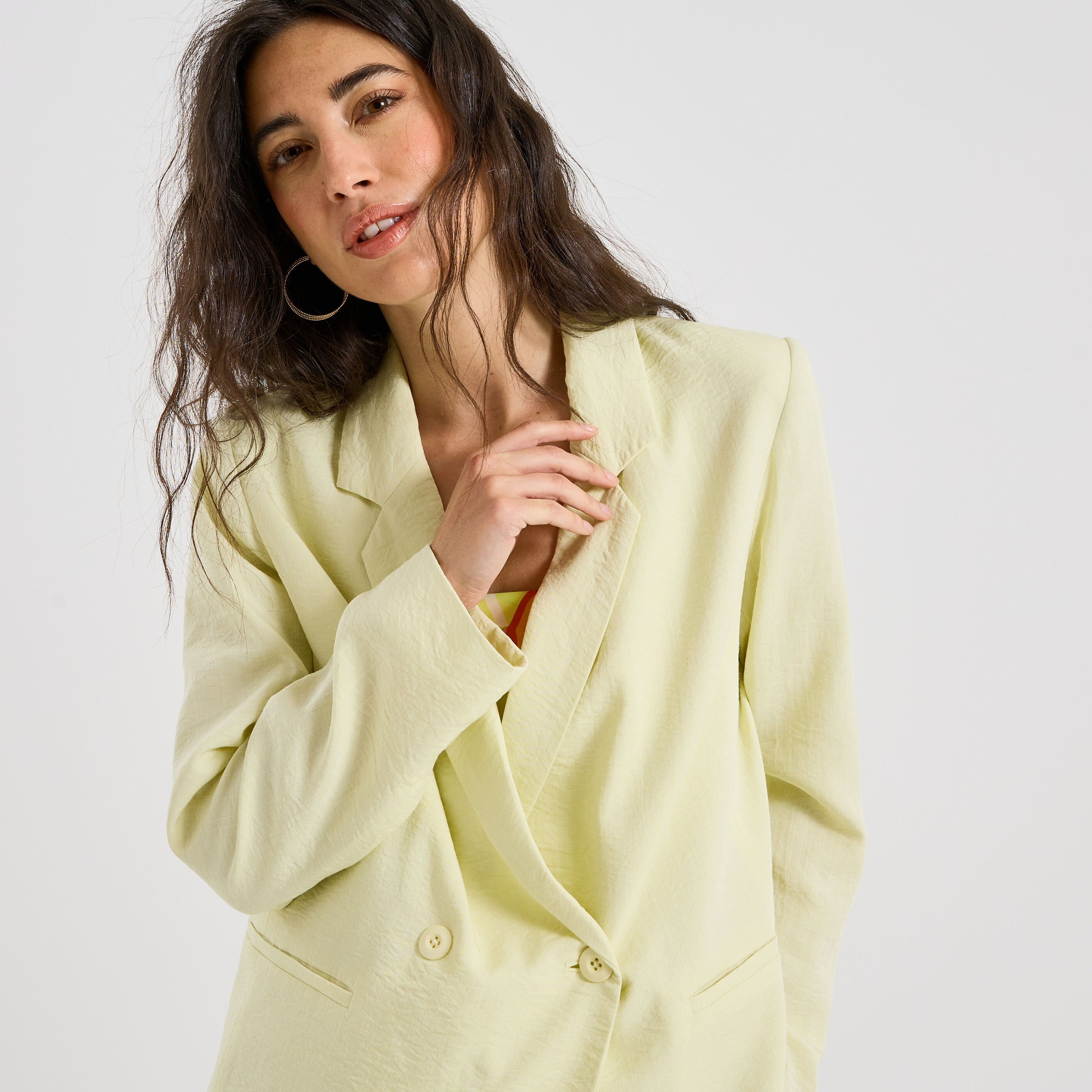 Blazer oversize double boutonnage femme