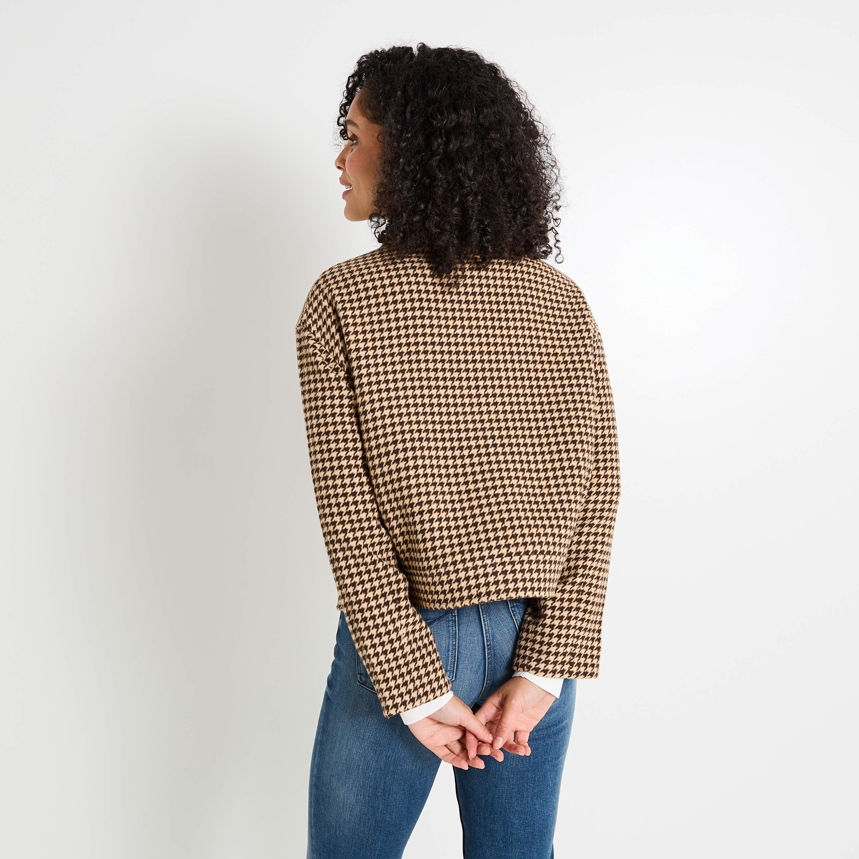 Blouson carreaux femme